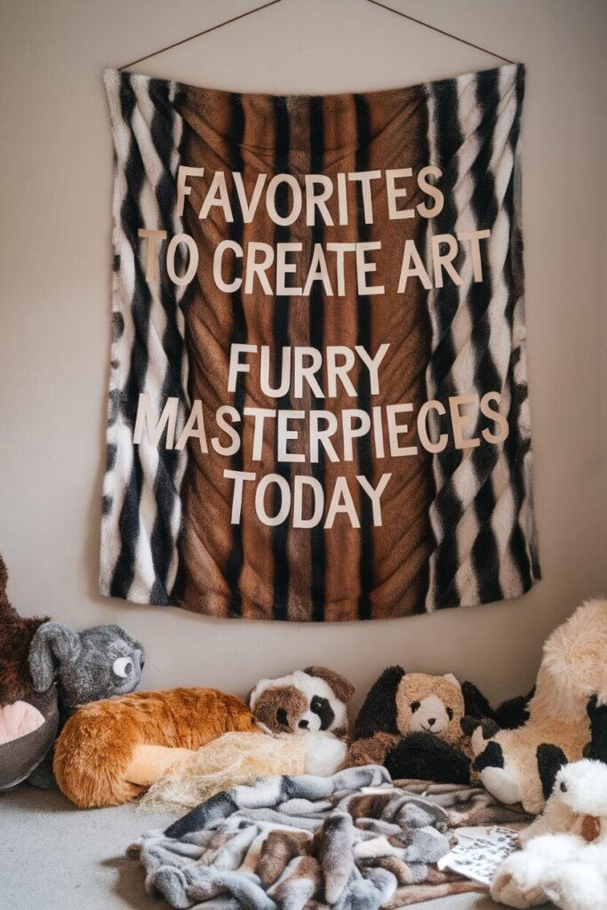 Furry Fabric Banners Furry Fabric Banners