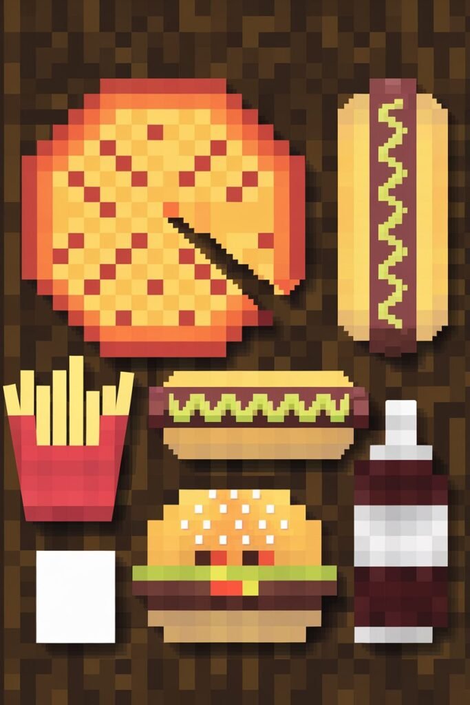 Pixel Art Food Items Pixel Art Food Items