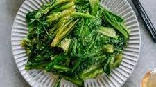 A Choy with Garlic and Oyster Sauce (炒油麦菜)