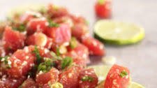 Ahi Tuna Ceviche with Sesame and Mint
