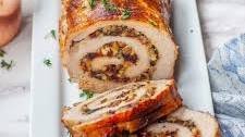 Apple & Bacon Stuffed Pork Loin Roll (video)