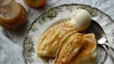 Apple Crepes with Caramel Sauce