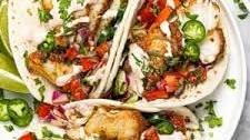 Baked Fish Tacos with Chipotle Lime Cream Sauce