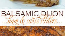 Balsamic Dijon Ham and Swiss Sliders