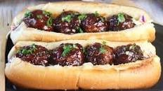 Barbecue Meatball Hoagies