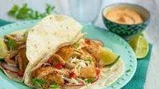 Beer Battered Fish Tacos with Chipotle Crema