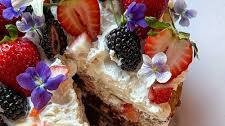 Berry Almond Meringue Cake
