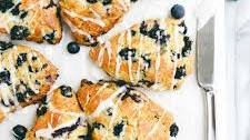 Blueberry Lavender Scones with Lemon Glaze