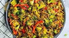 Broccoli Stir Fry with Lentils