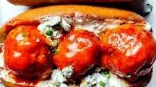 Buffalo Chicken Meatball Sandwiches