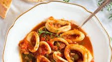 Calamari Stew in Tomato Sauce