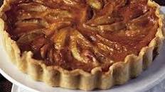 Caramel custard apple tart
