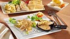 Chicken breast with pear and raclette cheese cave Recipe