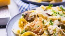 Chicken Carbonara with Leeks and Mushrooms Recipe