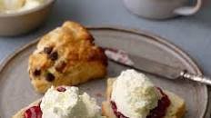 Chocolate Chip Scones with Raspberry Jam