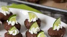 Chocolate Covered Frozen Key Lime Pie Bites