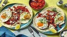 Chorizo Huevos Rancheros with Chipotle Black Beans, Cheese and Lime | Serves 2