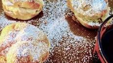 Coconut Cream Puffs with Dark Chocolate Ganache