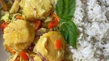 Coconut Curry Scallops