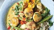 Coconut Curry Scallops