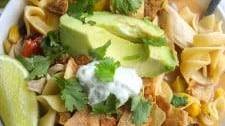 Creamy Chicken Tortilla Soup with Egg Noodles