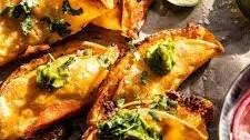Crockpot Crispy Chicken Tinga Tacos with Jalapeño Avocado Crema