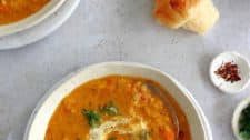 Curried Red Lentil and Split Pea Soup