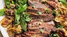 Easter Dinner: Roasted Leg of Lamb with Marinated Artichokes
