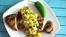 Easy Jerk Chicken with Grilled Pineapple Salsa