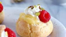 Easy Raspberry and Lemon Curd Cream Puffs