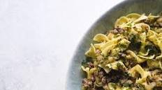 Egg Noodles with Beef, Cabbage and Caraway
