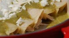Enchiladas Verdes in a Tomatillo Sauce