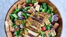 Fattoush Salad with Shawarma-Spiced Chicken