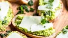 Fava Bean Crostini with Pecorino and Mint