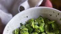 Fava Beans with Garlic, Cilantro and Lime