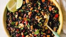 Forbidden Black Rice Salad with Mango and Peanuts