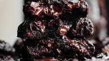 Fudgy Triple Chocolate Cookies