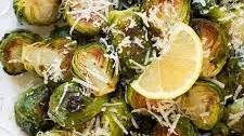 Garlic Lemon and Parmesan Roasted Brussel Sprouts