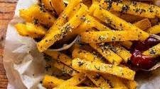 Garlic Parmesan Herb Butter Polenta Fries with Lemon Aioli