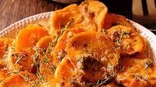 Garlic Parmesan Sweet Potatoes