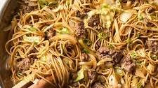 Garlicky Beef and Cabbage Noodles