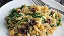 Greek Orzo with Spinach, Olives and Feta