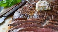 Grilled Flank Steak with Herb Butter