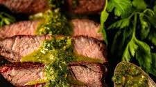 Grilled Flat Iron Steak with Chimichurri