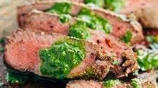 Grilled Flat Iron Steak with Chimichurri Sauce