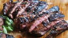 Grilled Skirt Steak with Soy & Sriracha