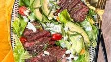 Grilled Steak Salad with Creamy Blue Cheese Dressing