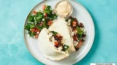 Harissa Lamb Pita Pockets with Tomato and Parsley Salsa