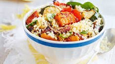 Harissa-spiced vegetable couscous