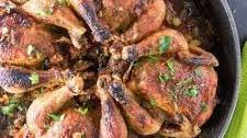 Honey-Soy Glazed Cornish Hens with Sausage-Panko Stuffing - Recipe